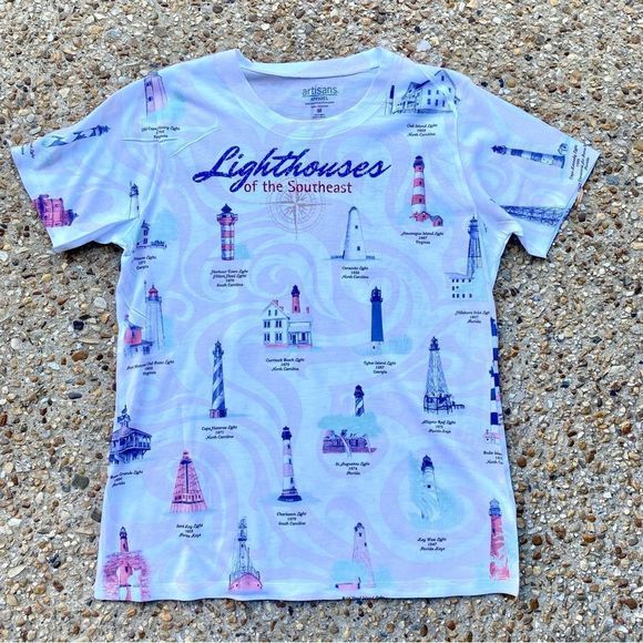 Like New Lighthouses of the Southeast Artisans Apparel Shirt Size M - Picture 1 of 9